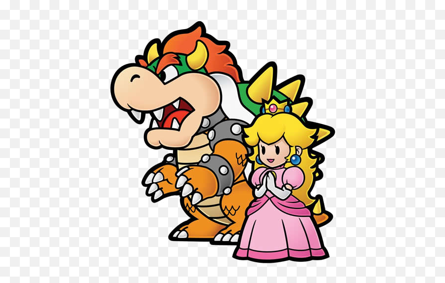 Mario And Princess Peach - Paper Mario Bowser Emoji,Does Princess Peach Plays With Mario Luigi And Bowser's Emotions