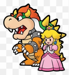 Mario And Princess Peach - Paper Mario Bowser Emoji,Does Princess Peach Plays With Mario Luigi And Bowser's Emotions