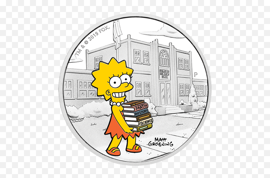 The Simpsons - Lisa 2019 1oz Silver Proof Coin The Perth Mint Lisa Simpson Coin Emoji,Lisa Lisa & Cult Jam Lost In Emotion