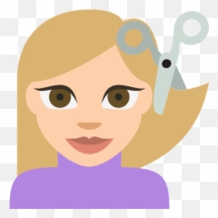Persona Cortándose El Pelo Tono De Piel Claro Medio - Getting Hair Cut Cartron Emoji,Emojis De Familia Whatsapp