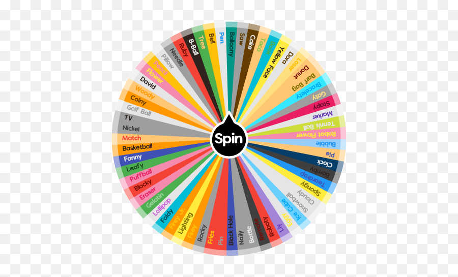 Spin To Randomly Choose From These Options Bubble Pie Iris Sunny