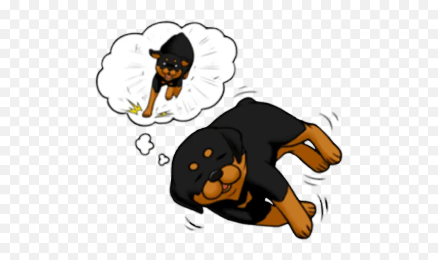 Rottweilers Stickers For Whatsapp - Fictional Character Emoji,Rottweiler Emoji