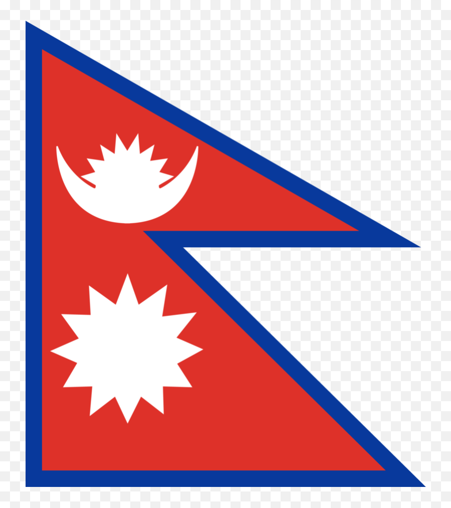 Nepal Flag W Transparent Bkg For Charity Art Use By Clipart - Nepal Flag Emoji,Tennessee Flag Emoji