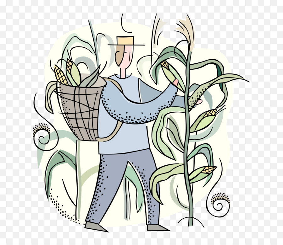 Farmers Clipart Farmer Harvesting Crop - Clip Art Of People Harvesting Emoji,Farmer Emoji