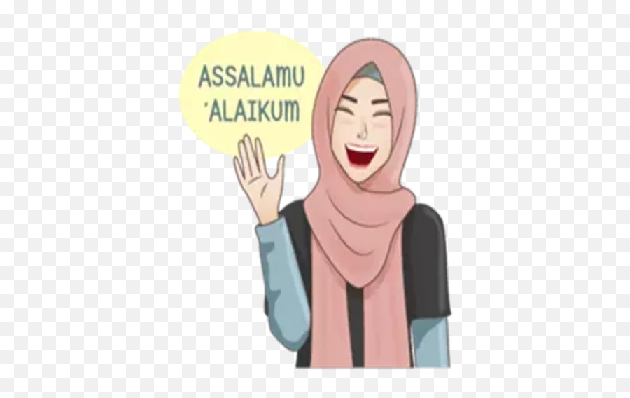 Stickers For Whatsapp Hijab Sticker 25 Emoji,Emoticons Salam