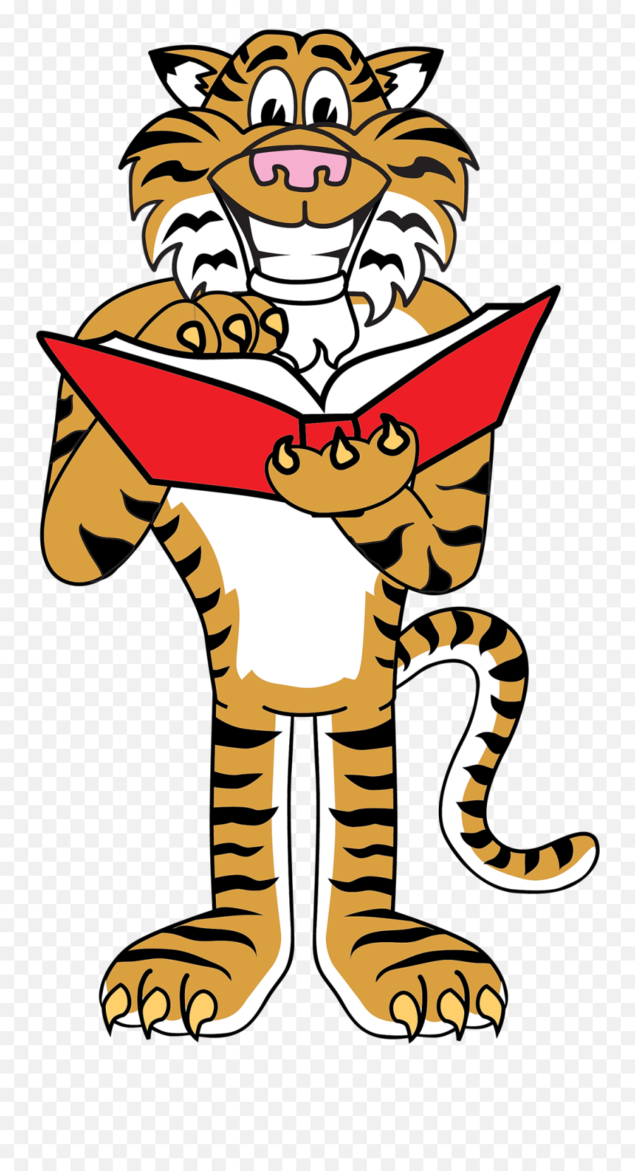 Tiger Reading A Book Clipart - Full Size Clipart 1635795 Emoji,Apple Tiger Emoji