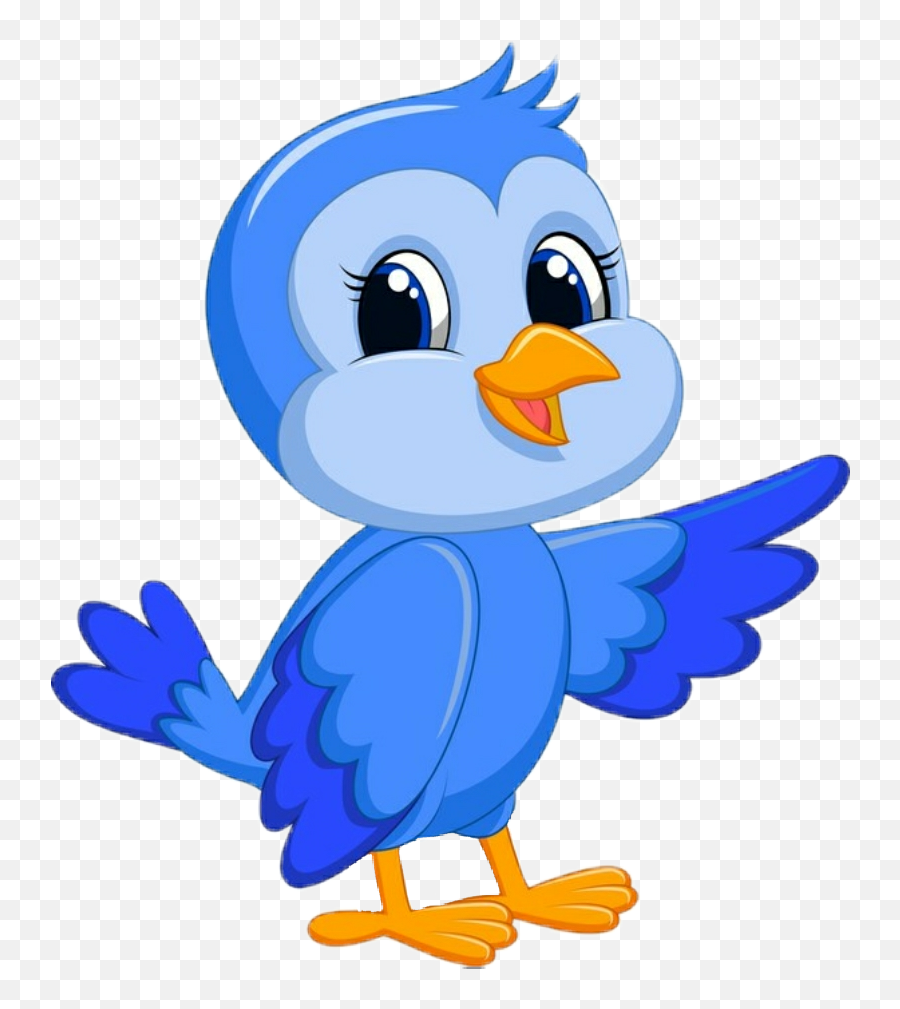 Chick Sticker Sticker - Cute Blue Bird Cartoon Emoji,Kindred Emoji