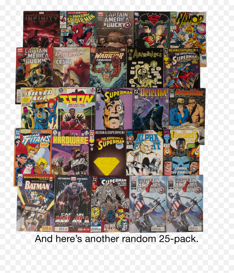 25 Random Marvel And Dc Comic Books - Batman Emoji,Bucky Badger Emoji