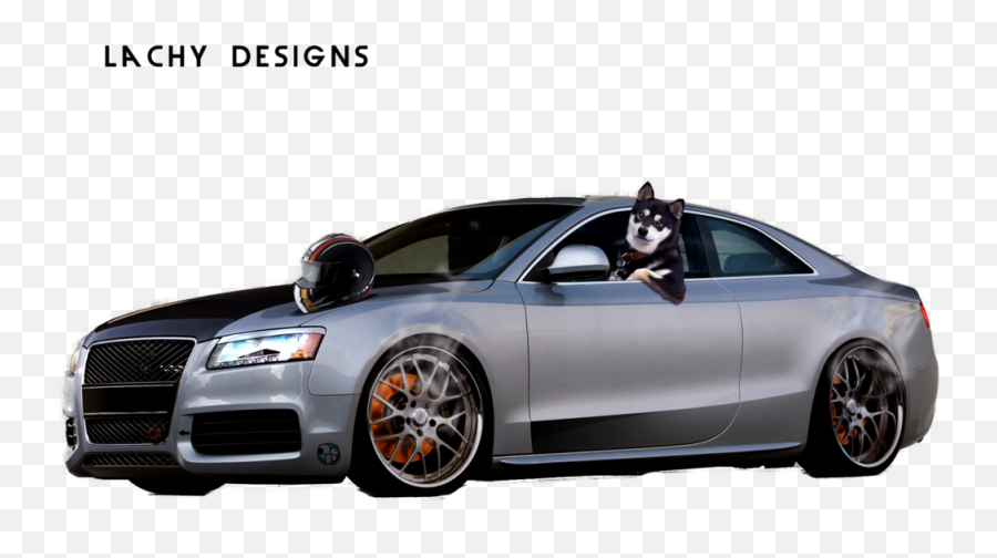 Dog In Audi Psd Official Psds - Rim Emoji,Chy Emoji