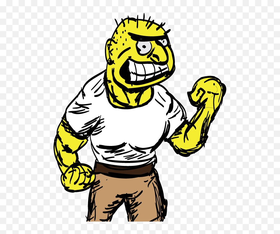 Muscle Clipart Emoticon Muscle - Fictional Character Emoji,Fight Emoticon