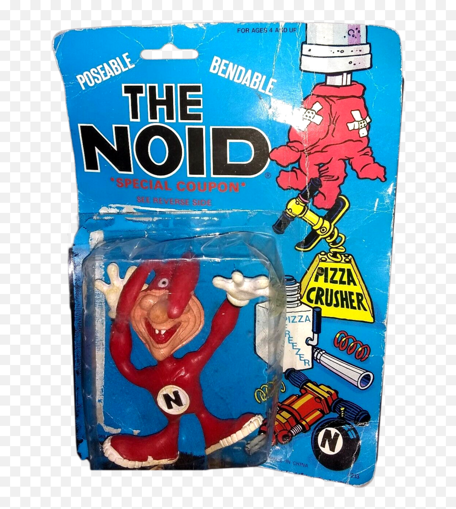 Vintage Dominou0027s Pizza The Noid Bendy Toy Figure On Original - Noid Bendy Emoji,Who Does The Domino's Emoji Commercial