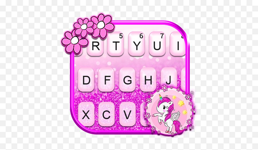 Glitter Purple Unicorn Tema Del Teclado - Apps En Google Play Girly Emoji,Emoji Mate Copiar Y Pegar