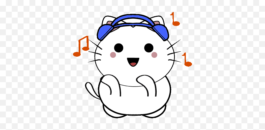 Cat Happy Cat Cartoon Gif - Dot Emoji,Animated Emoticons Download - Cats