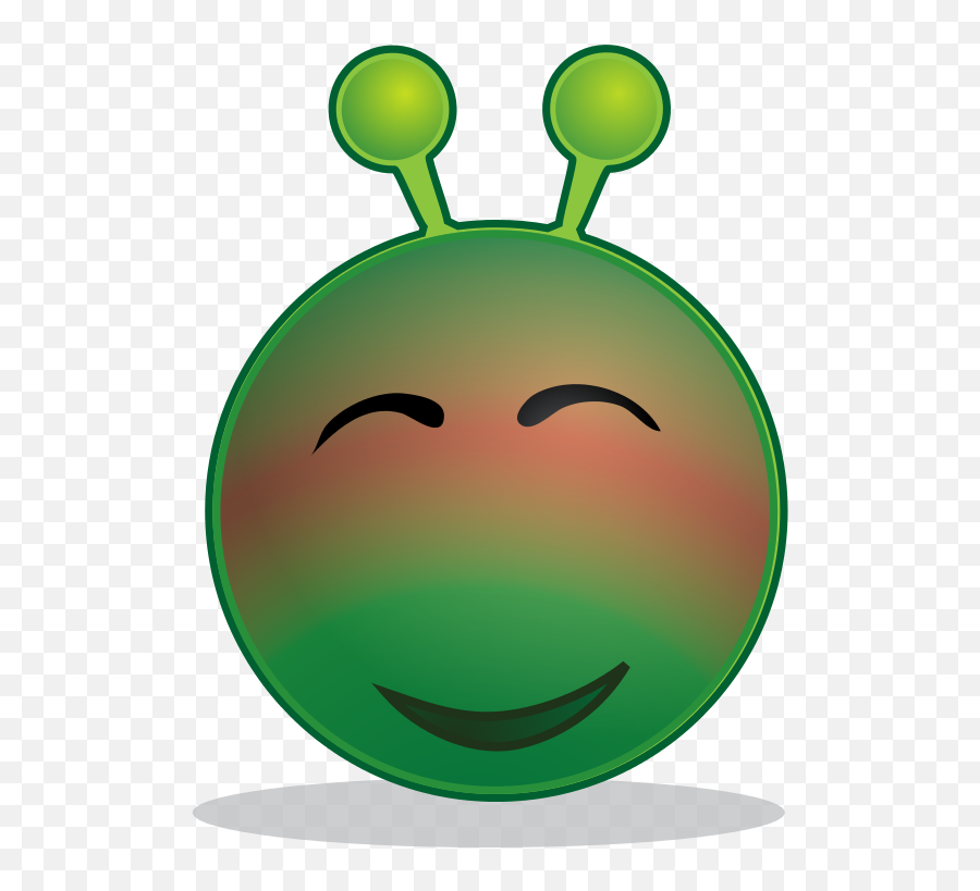 Smiley Green Alien Red - Sad Alien Face Clipart Full Size Smiley Alien Emoji,Blushing Emoticons