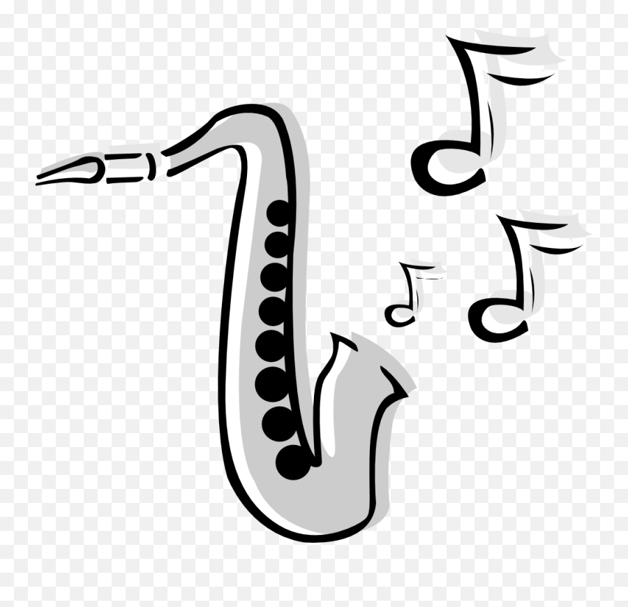 Grey Saxophone Tattoo Drawing Free Image Download - Clipart Black And White Saxophones Emoji,Alto Saxophone Emotions