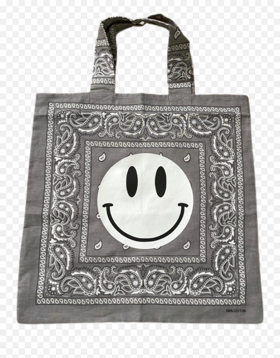 Smiley Grey Bandana Bag - Bandana Color Emoji,Army Skull Emoticons