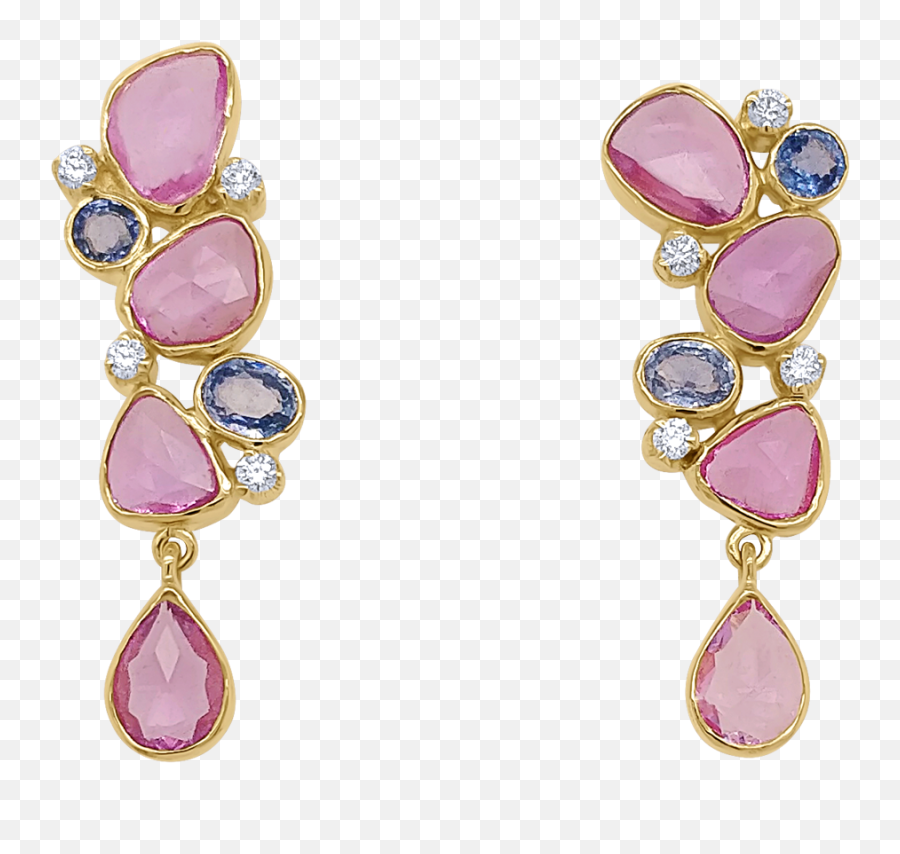 Shop Elegant Sapphire And Diamond 18k Gold Earring Online In - Solid Emoji,Emoji Earrings