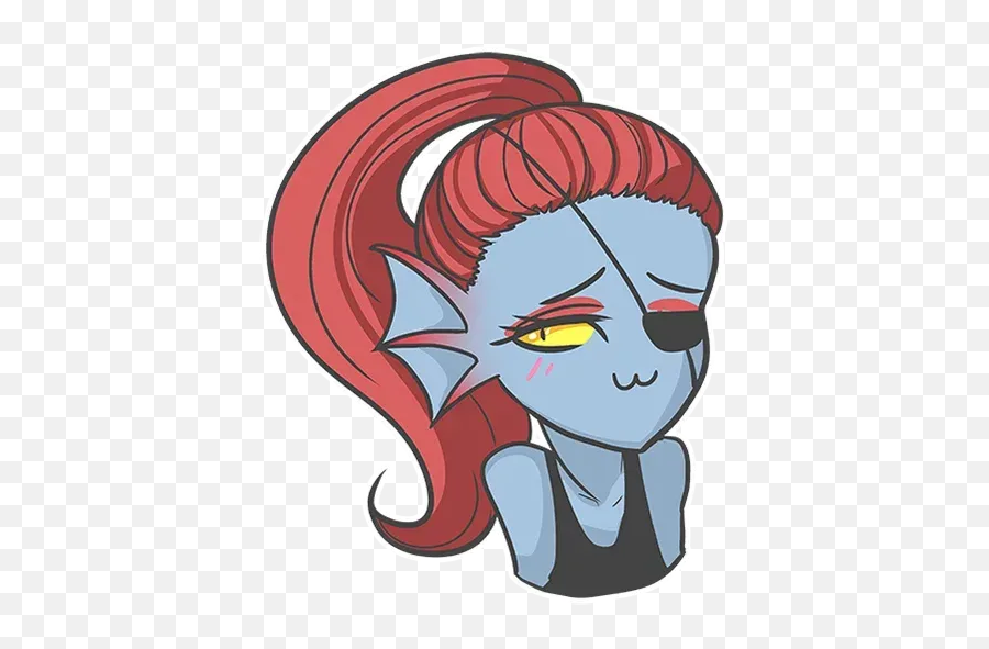 U2022 Undyne U2022 Undertale Whatsapp Stickers - Stickers Cloud Undertale Stickers Whatsapp Emoji,Undertale Emoticons Undyne