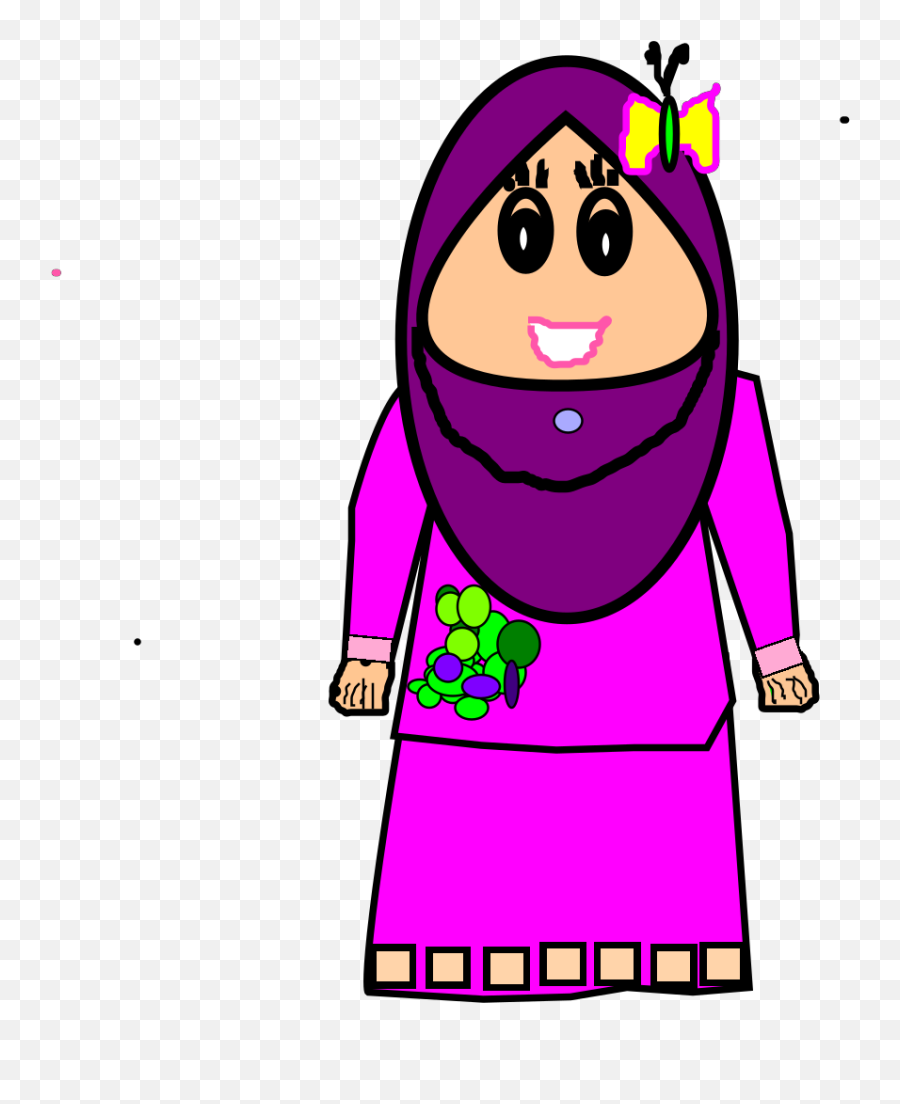 Muslimah Cute Craft Svg Vector - Clip Art Emoji,Muslim Emoticon\ Vector
