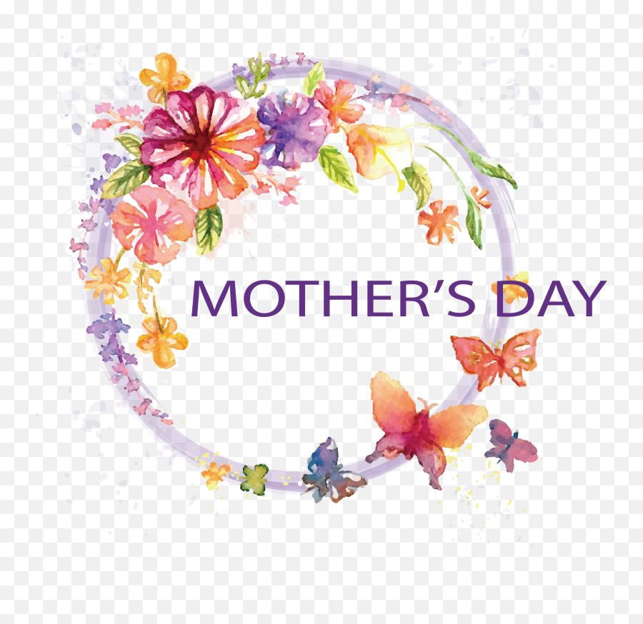 Butterfly Watercolor Painting Mothers - Butterfly Happy Mothers Day Emoji,Mother's Day Emoji