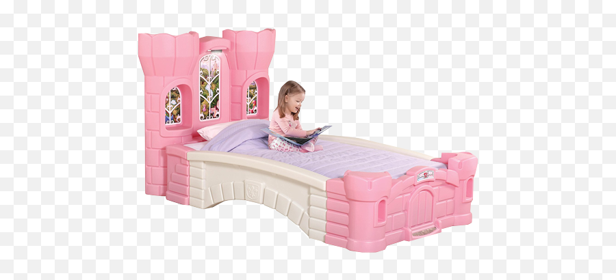 Plastic Princess Castle Bed For Kids With Built - In Light Twin Beds For Girls Emoji,Emoji Bedding For Boys