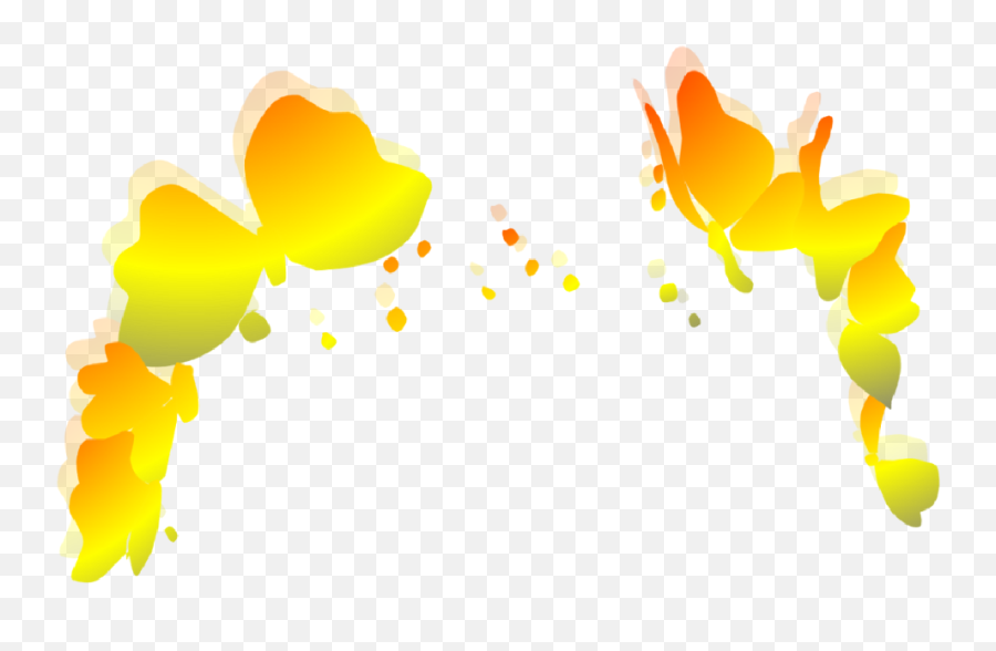 Butterfly Snapchat Filter Yellow - Maidenhair Tree Clipart Dot Emoji,Yellow Star Emoji Snapchat
