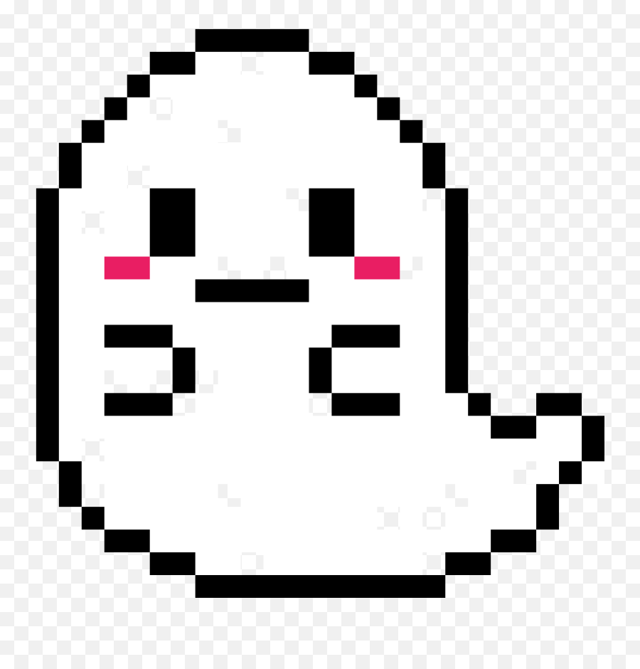 Pixilart - Ghost 8 Bit By Anonymous Nuclear Symbol Pixel Art Emoji,Ghost Emoticon Facebook Comment