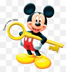 Mickey Mouse De Sleutel - Mickey Mouse Standee Clipart Mickey Mouse Emoji,Mickeymouse Emoji