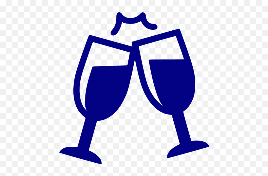Navy Blue Champagne Icon - Farmers Insurance New Years Emoji,Champagne Flutes Facebook Emoticon