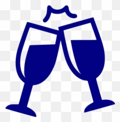 Navy Blue Champagne Icon - Farmers Insurance New Years Emoji,Champagne Flutes Facebook Emoticon