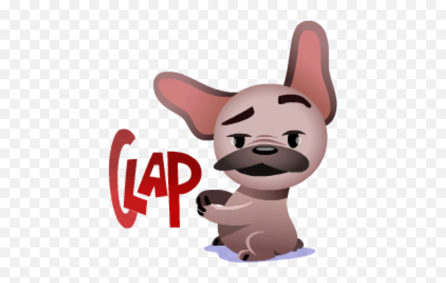 Telegram Sticker 6 From Collection Mugsy - Stickers De Facebook Mugsy Emoji,Messenger Clapping Emoticon