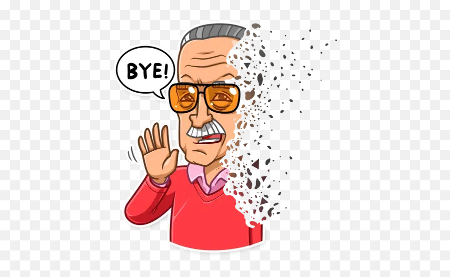 Stan Lee Sticker Pack - Stickers Cloud Emoji,Stan Twitter Emojis