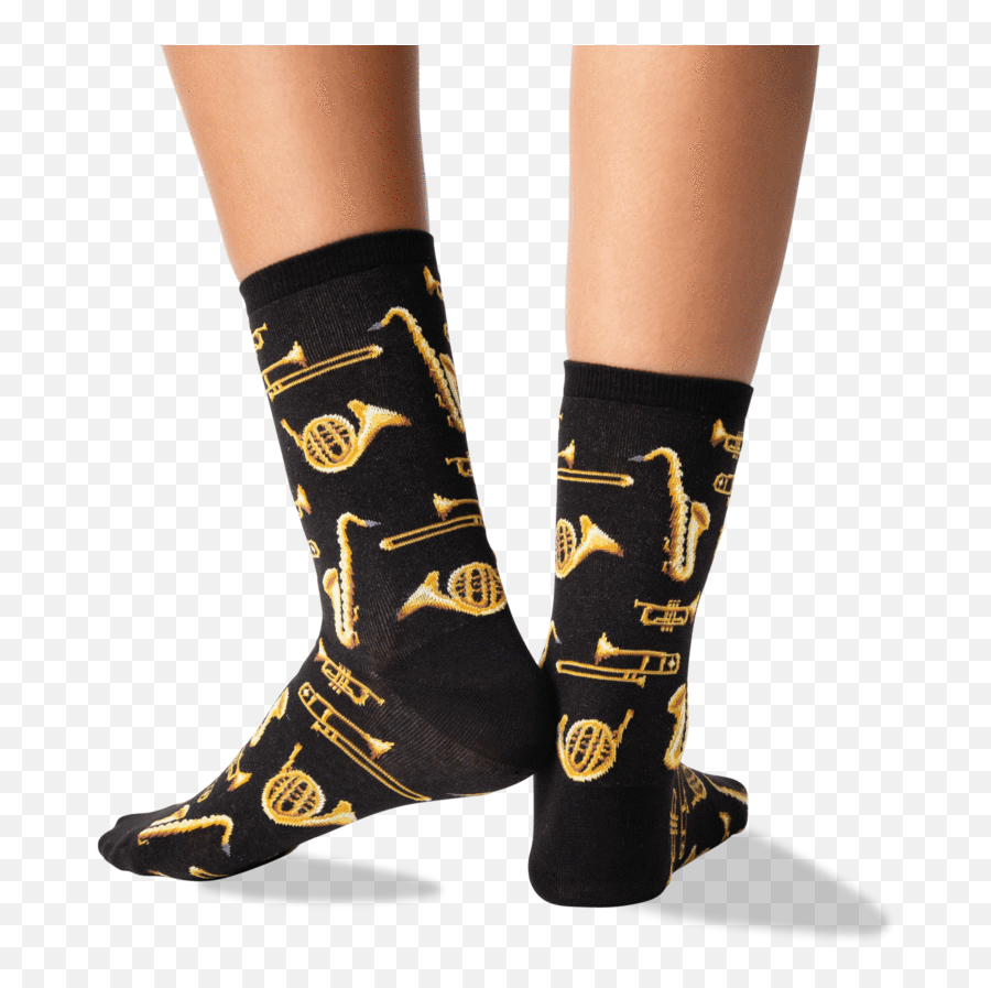 Womenu0027s Jazz Instruments Crew Socks U2013 Hotsox Emoji,Jazz Emojis