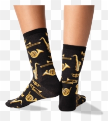 Womenu0027s Jazz Instruments Crew Socks U2013 Hotsox Emoji,Jazz Emojis