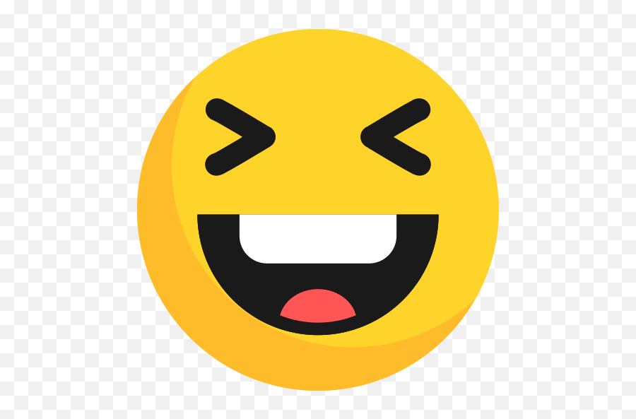 Emoji Emoticon Happy Laugh Free Icon - Imagen De Emoji Emocionado,Laugh Emoji