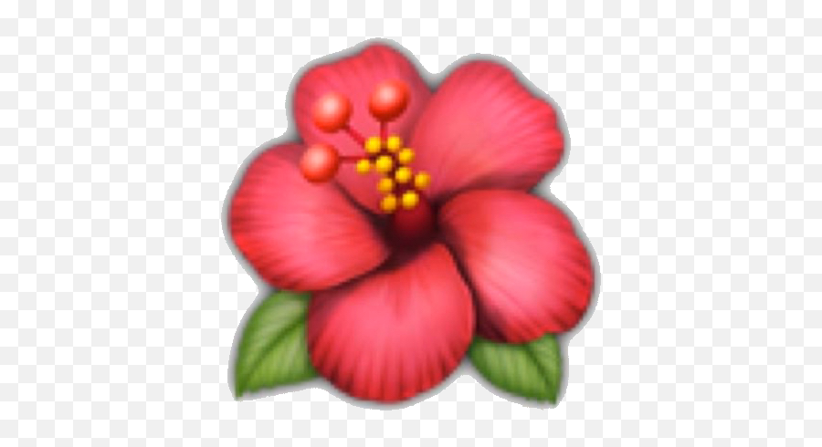 Flower Emoji Phone Sticker - Hibiscus Flower Emoji Png,Flower Emoji Png