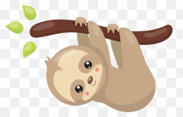 Sloth Sloths Ftestickers Sticker By Bianca - Baby Sloth Hanging Cartoon Emoji,Is There A Sloth Emoji