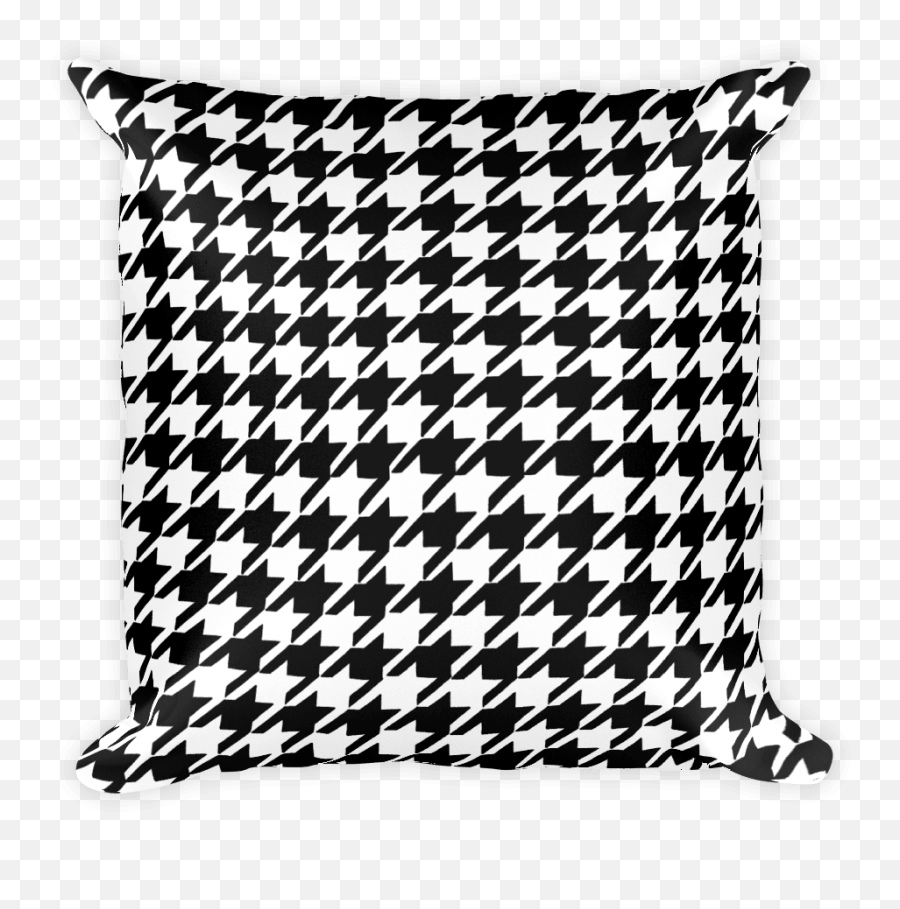 Pillow - Houndstooth Pillow Emoji,Black Emoji Pillow