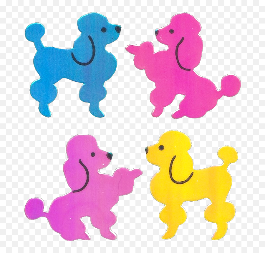 Poodle Dog Puppy Sticker - Animal Figure Emoji,Pink Poodle Emoji