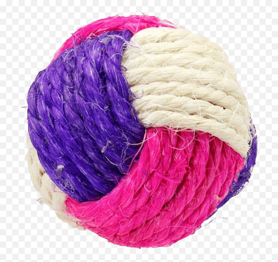 Ball Shaped Sisal Toy For Cat And - Soft Emoji,Ball Of Emotions Yarn