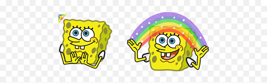 Spongebob Imagination - Imagination Sponge Bob Png Emoji,Squidward With Iphone And Heart Emojis