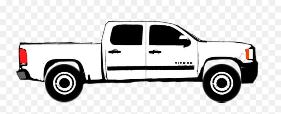 Gmc Sticker - Commercial Vehicle Emoji,White Pick Up Truck Smiley Emoticon
