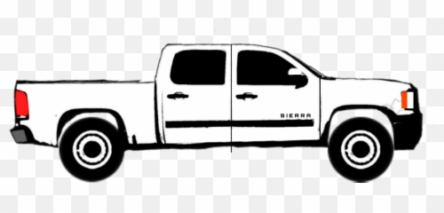 Gmc Sticker - Commercial Vehicle Emoji,White Pick Up Truck Smiley Emoticon