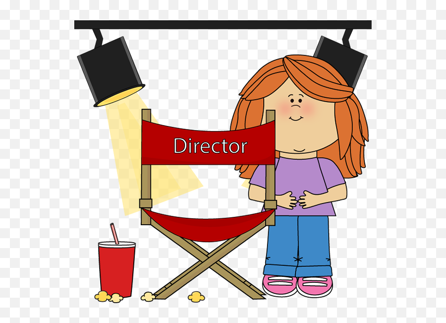 Cinema Clipart Animated Movie Cinema - Red Directors Chair Clipart Emoji,Movie House Curtains Emoji
