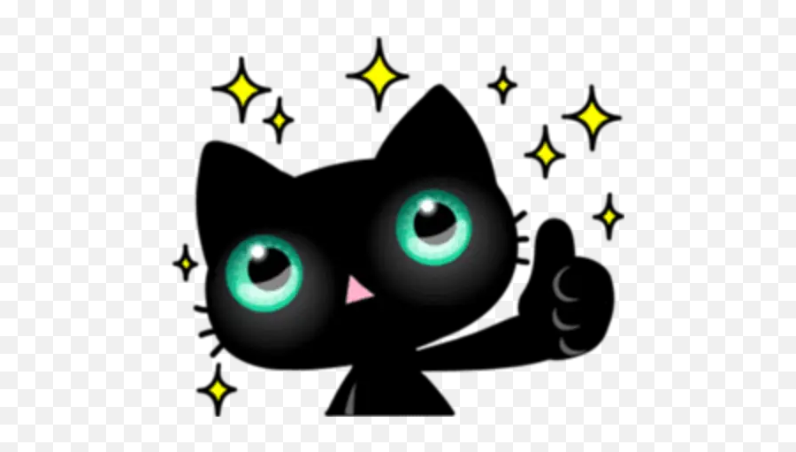 Gato Preto Figurinhas Para Whatsapp - Figurinha De Gato Preto Emoji,Emoticons Do Whatsapp De Assustado