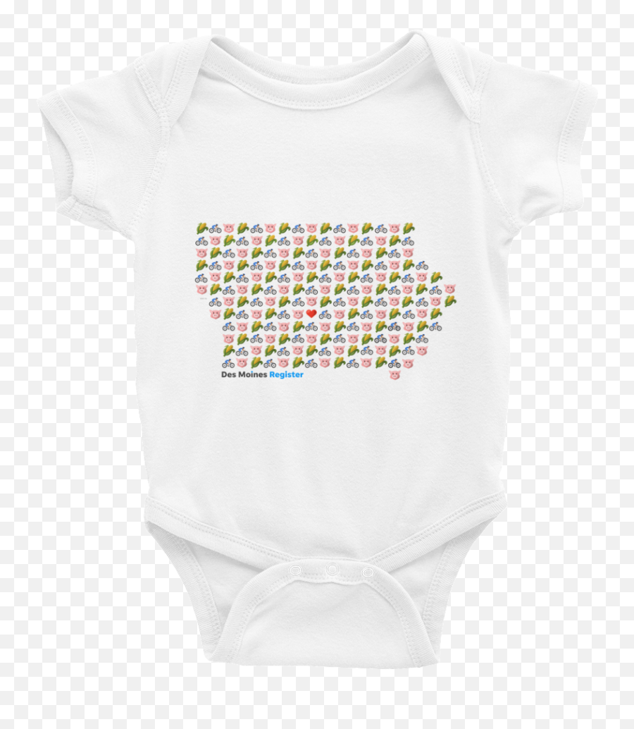 Emoji Iowa Onesie - Short Sleeve,Toddler Emoji Shirt