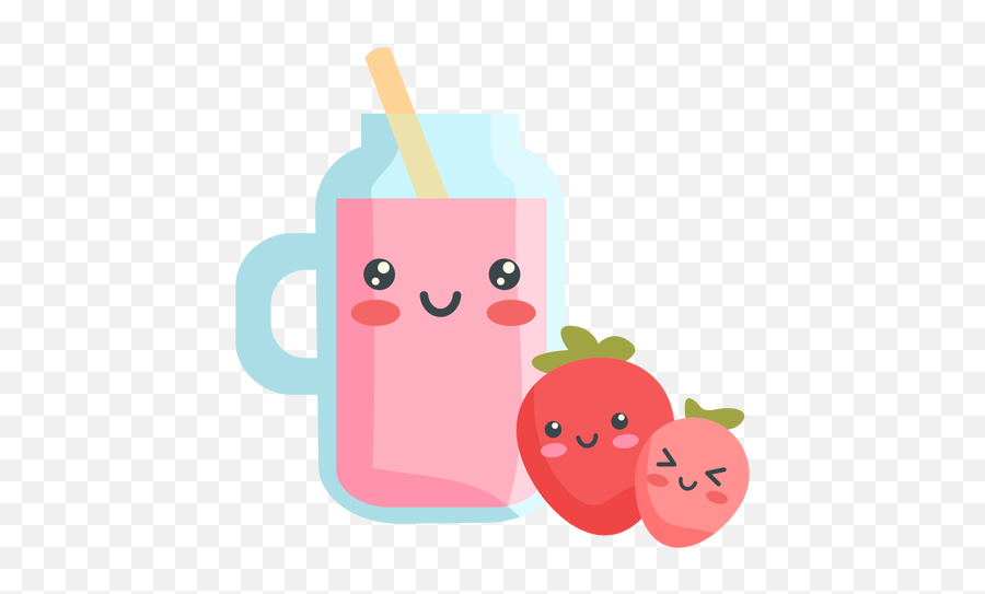 Kawaii Fruit Juice - Transparent Png U0026 Svg Vector File Jugo De Fresa Kawaii Emoji,Fruit Emoji Meanings