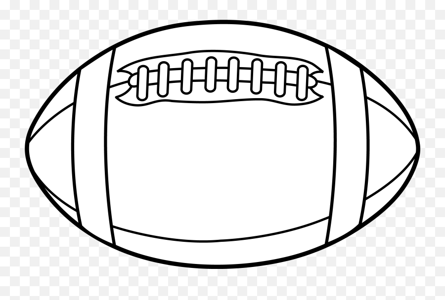 Outline Football Clip Art - Transparent Background Football Clipart Black And White Emoji,Rugby Ball Emoji