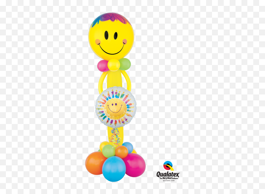 Qualatex - Qualatex Emoji,Mesa De Bolo Emoji Decorada Com Flores