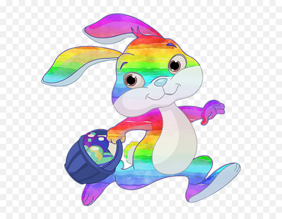 Free Photo Colorful Rainbow Eggs Rabbit - Easter Emoji,Visiable Emotions Of A Bunny